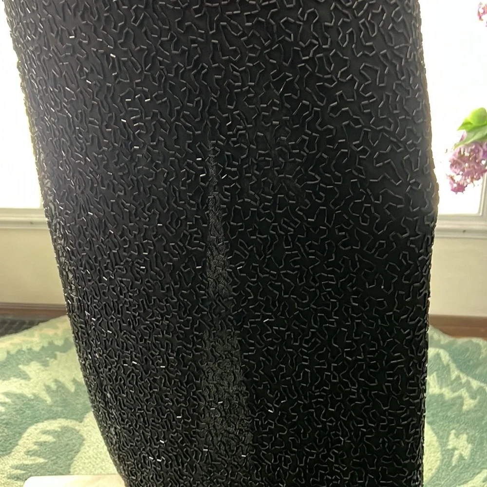 Mac Duggal Beaded Sleeveless Halter Neck Sheath Gown - Picture 8 of 16